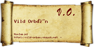 Vild Orbán névjegykártya